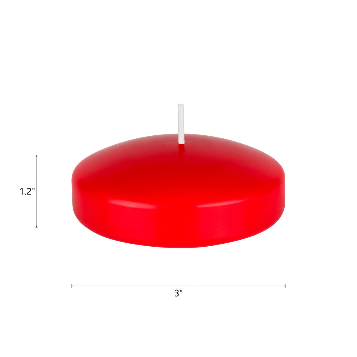 Mega Candles 24 pcs Unscented Red Floating Candles, Hand Poured Wax Candle 3 Inch Diameter, Home Décor, Wedding Receptions, Occasions, Festivities, Events, Meditations, Tranquility, Spa