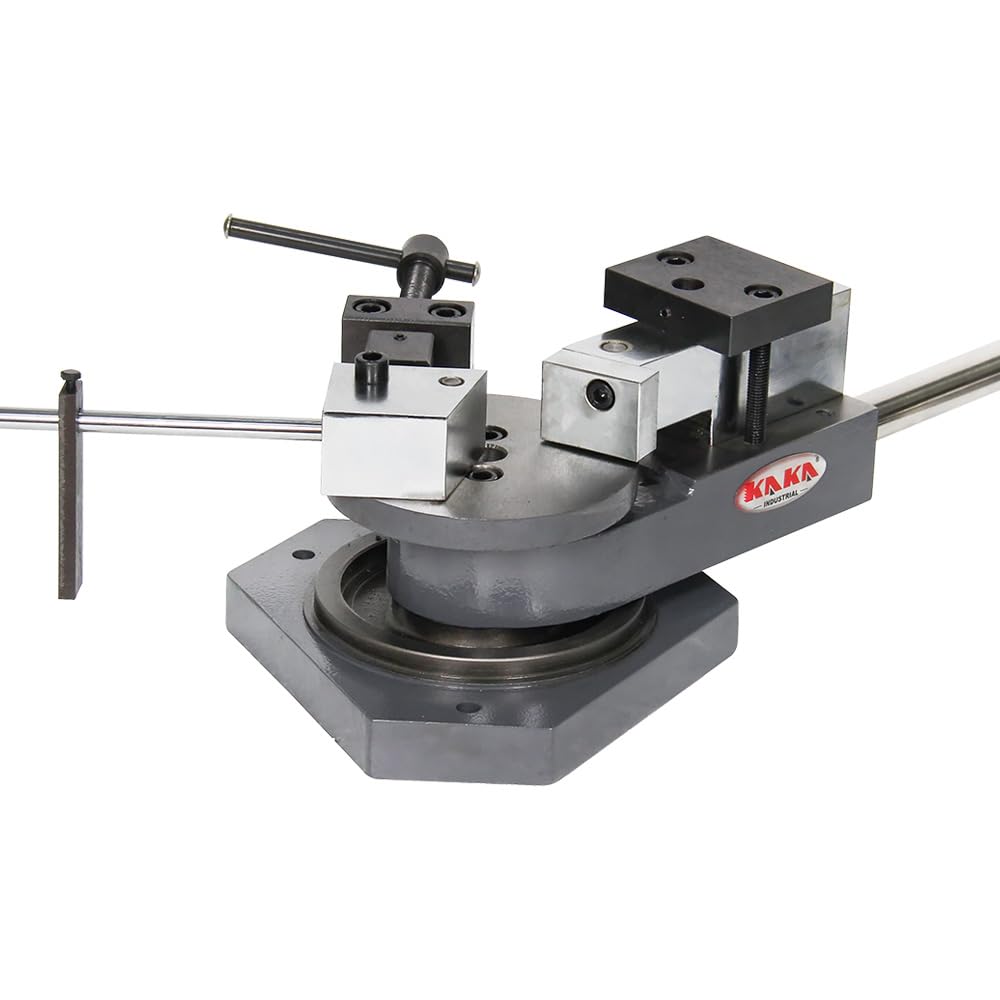 KAKA INDUSTRIAL Flat Bar Bender,Zinc-Plated Mold for Anti-Rust & Smooth Finish, Bends Flat Steel (1.18"x0.394"), Round Steel (0.59"), Square Steel (0.511"), Scroll, Radius, Angle SBG-40
