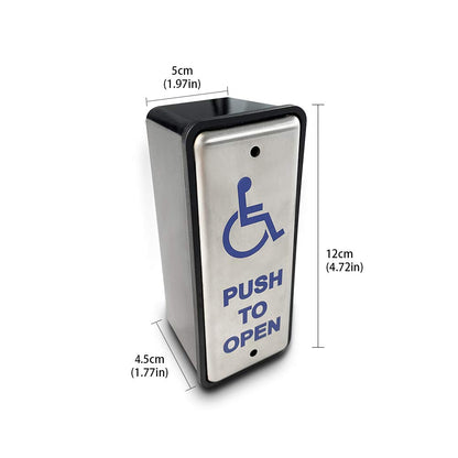 Olideauto Commercial Handicap Door Opener Swing Door for The Disabled with Wired Narrow Rectangle Handicap Push Buttons Olide-515