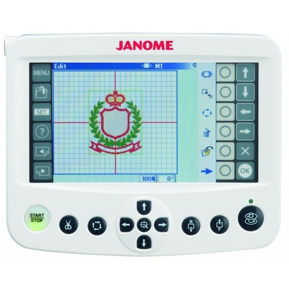 Janome Embroidery Machines - MB45 Heavy Duty Computerized Embroidering and Quilting Machine for Beginners to Experts, Multi Needle Embroidery Machine with 5.7" Remote Computer Screen for Stitching