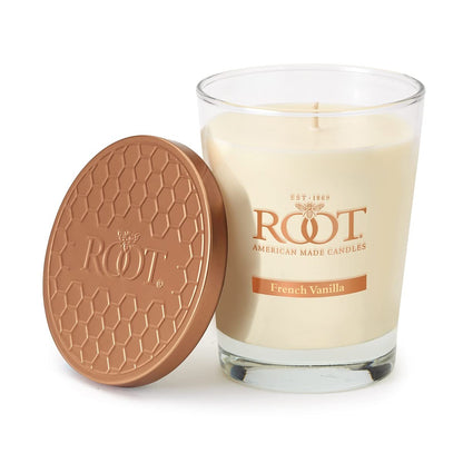 Root Candles Scented Candles Honeycomb Veriglass Premium Handcrafted Beeswax Blend Candle, Large, French Vanilla
