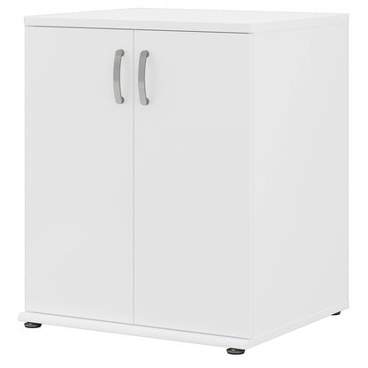 Bush Business Furniture Universal Garage Storage Cabinet with Doors and Shelves in White