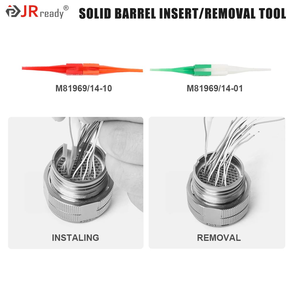 JRready ST2162-1 Crimp Tool Kit,M22520/2-01 NEW-AS2G Crimper 20-32AWG,5 Pcs Positioners and M81969/14-01 * 2 M81969/14-10 * 2 Installing Removal Tool