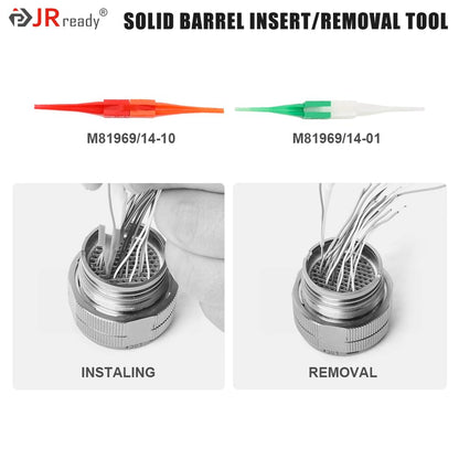JRready ST2162-1 Crimp Tool Kit,M22520/2-01 NEW-AS2G Crimper 20-32AWG,5 Pcs Positioners and M81969/14-01 * 2 M81969/14-10 * 2 Installing Removal Tool