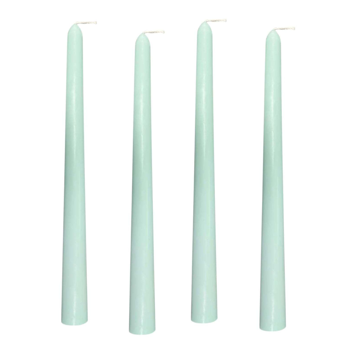 10 inch Light Green Taper Candles-Set of 4 Tapered Candle, Tall Candlesticks,Grass Green Stick Candles,Smokeless,Home Dinner, Party, Wedding, Halloween, Christmas (Green, 10inch)