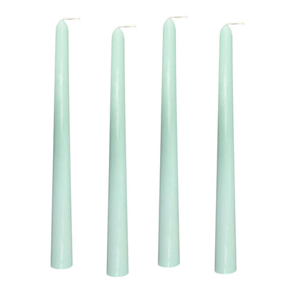 10 inch Light Green Taper Candles-Set of 4 Tapered Candle, Tall Candlesticks,Grass Green Stick Candles,Smokeless,Home Dinner, Party, Wedding, Halloween, Christmas (Green, 10inch)