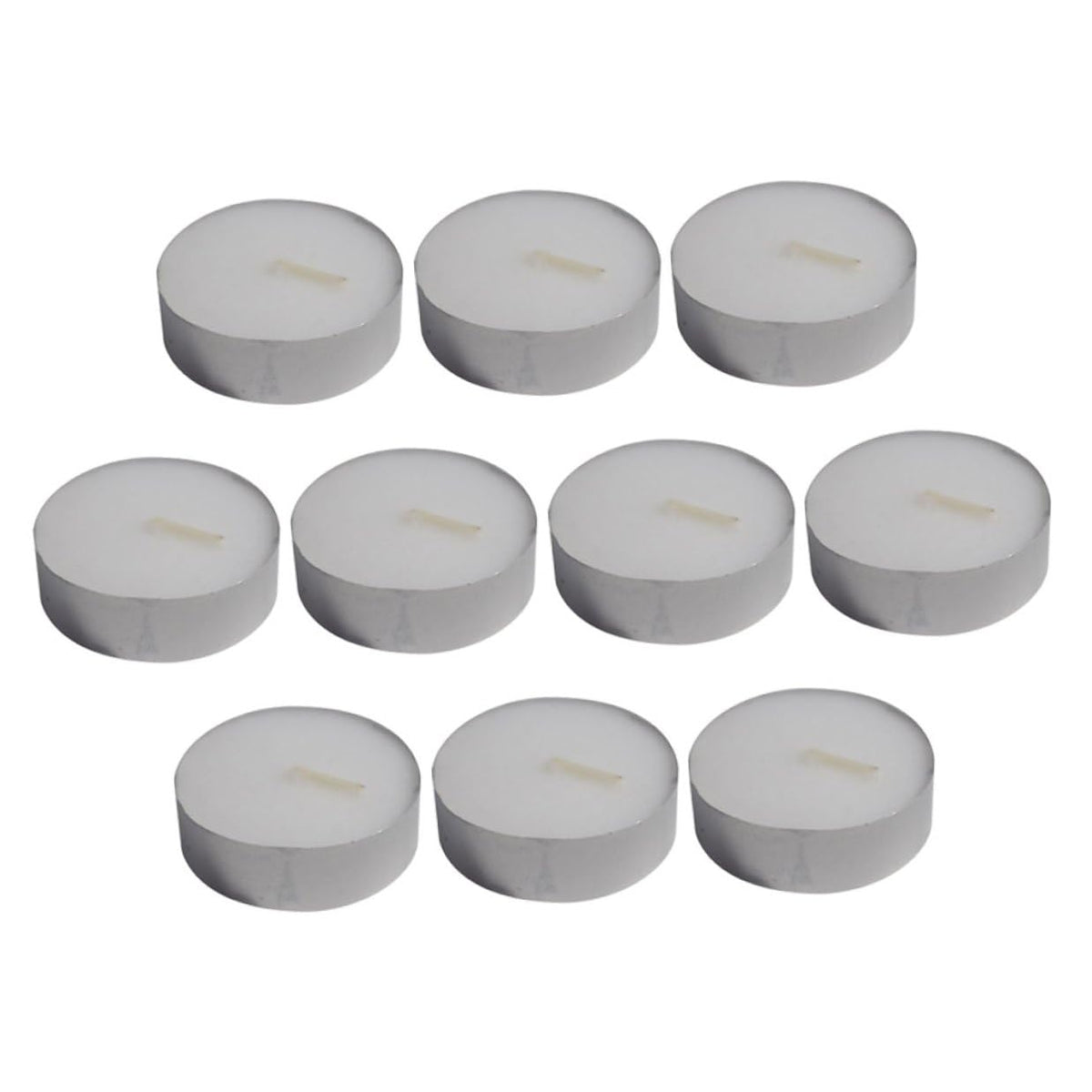 FOMIYES 10pcs White Smokeless Paraffin Tea Light Candles Small Round Tealight Candles for Bedrooms and Families Mini Household for Romantic Weddings and Tea Heating