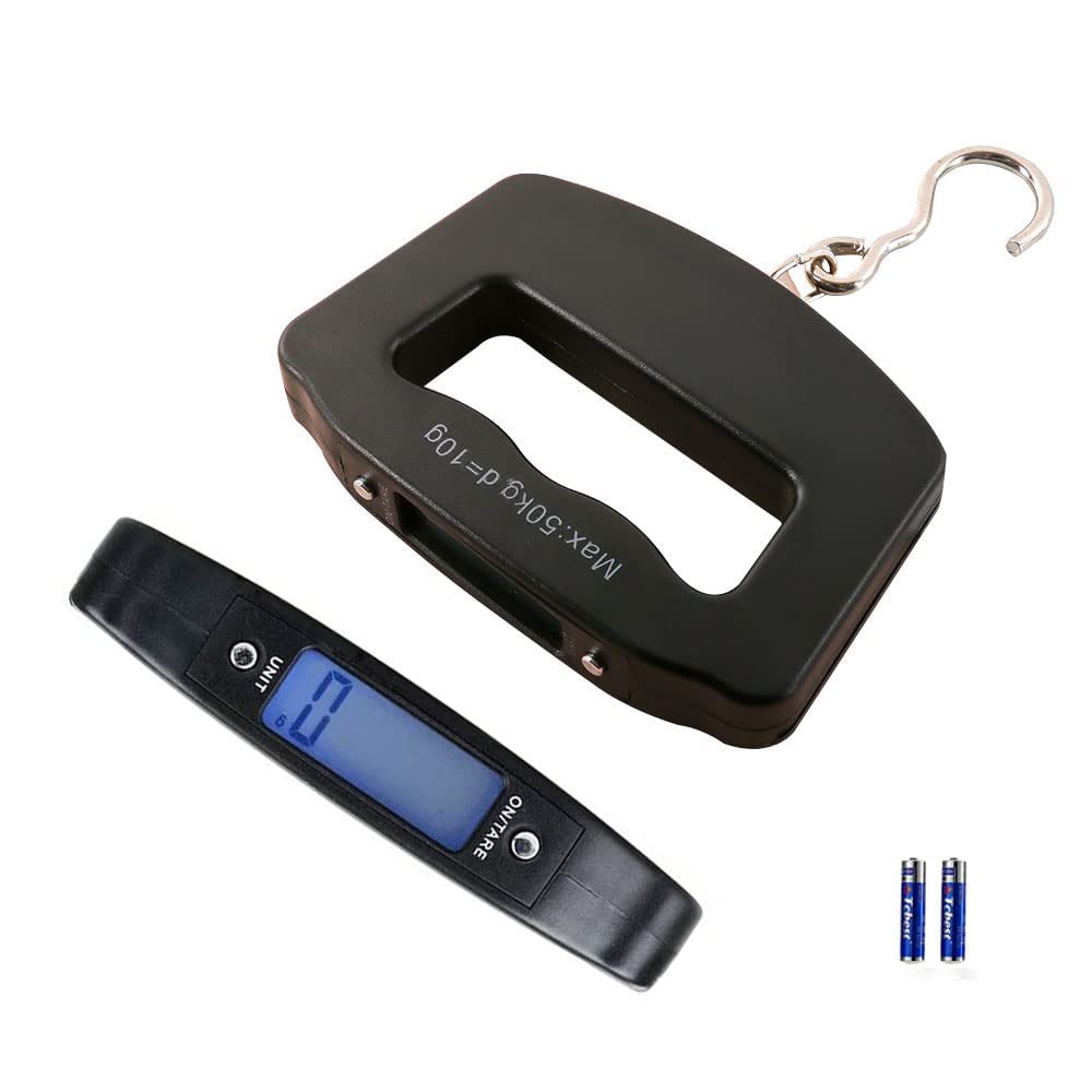 Luggage Scale, Large Handle, Electronic Luggage Scale, High Precision Carrying, 110lbs/50kg, Hook Rotates 360°, Travel Airport Checked Luggage Baggage, Avoid Extra Charges for Your Over Weight