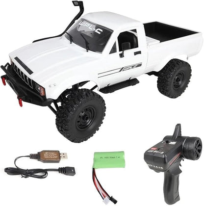 1/16 Scale RC Crawler WPL C24-1 RC Truck RTR 4x4 Off-Road Pick-up Car 2.4GHz Remote Control RC Rock Crawler with Upgraded Battery &amp LED Lights
