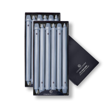 Colonial Candle Unscented Taper Candle, Classic Collection, Wedgewood, 12 in, Pack of 12 - Up to 10 Hours Burn