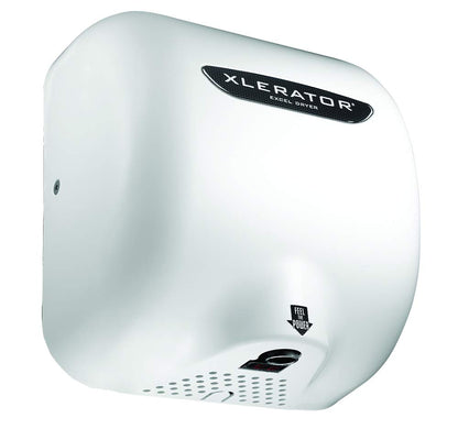 Excel Dryer XL-BWV Hand Dryer XLERATOR XL-BW Automatic, Surface-Mounted, White Thermoset (BMC) Cover, 208-277V Standard Nozzle