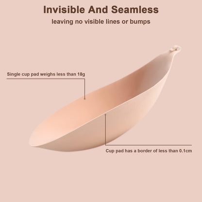 Awant Strapless Sticky Bra (US, Cup Band, A, Beige)