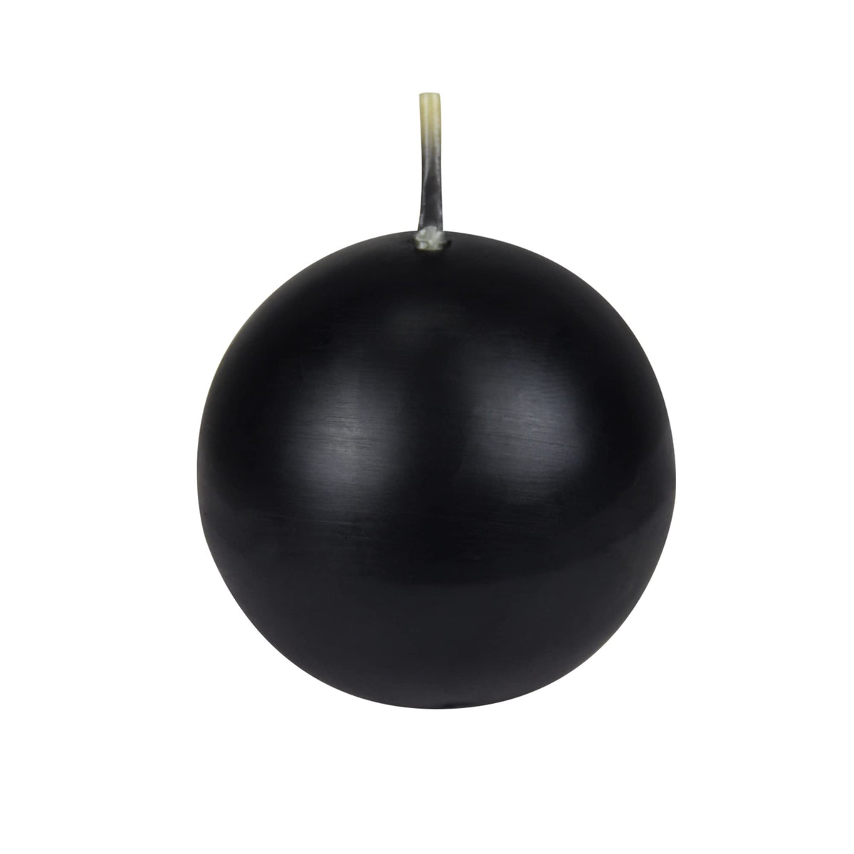 Zest Candle 6-Piece Ball Candles, 3-Inch, Black