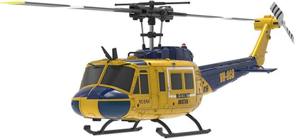 C032 UH-1 Huey Helicopter - Remote Control Helicopters for Adult 1/48 Sacle 2.4G 6CH Gyro Stabilized Aircraft with Altitude Hold &amp Optical Flow3D Stunt Drone