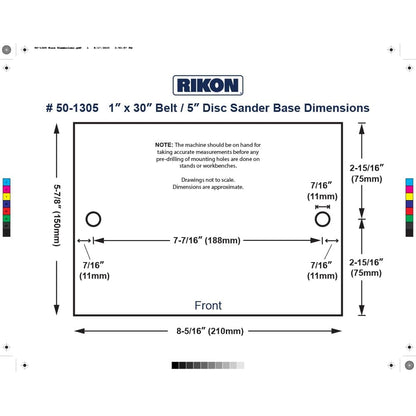 Rikon 1" x 30" Belt/ 5" Disc Sander Model 50-1305