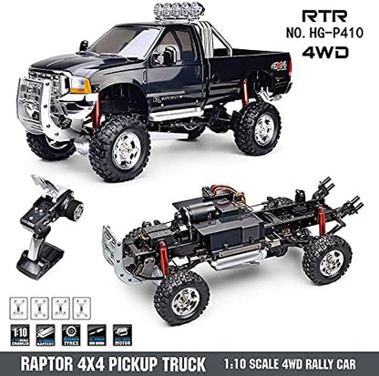 TOUCAN RC HOBBY US in Stock Hengguan 1/10 RC Hg Pickup Truck P410 4Wd Rally Racing Crawler Car 2.4G Radio Motor ES