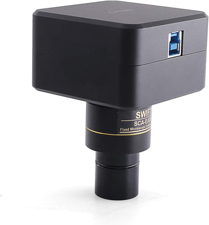 Swiftcam 25 Megapixel Camera for Microscopes, with Reduction Lens, Calibration Kit, Eyetube Adapters, and USB 3.0 Cable, Compatible with Windows/Mac/Linux