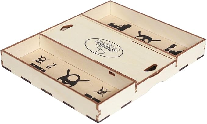 The Broken Token Game Organizer Compatible with Spirit Island - Wooden Game Organizing Box with Multiple Trays