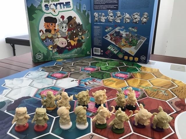 Stonemaier Games: My Little Scythe by Hoby &amp Vienna Chou | A Competitive Family Strategy Board Game Where You Embark on Adventure with Your Animal Friends and Start Pie Fights | 1-6 Players 60 Mi
