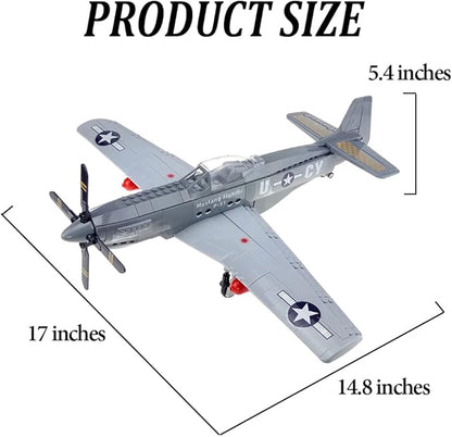 P-51 Mustang Fighter Jets Building Block Set 258 PCS Bomber Airplane Building Toys WW2 Plane Gifts for Adults