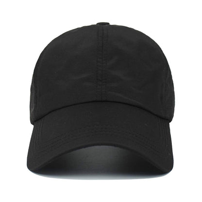 HGGE Womens Criss Cross Ponytail Baseball Cap Adjustable High Messy Bun Trucker Hats Quick Drying Mesh Dad Ponycap for Outdoor Sports Travel Black