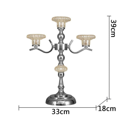 XILIN-1987 Candle Holderss Crystal Candlestick Living Room Porch Restaurant Study Decoration Desktop Candle Holder Decorative Candlestick (Size : B)