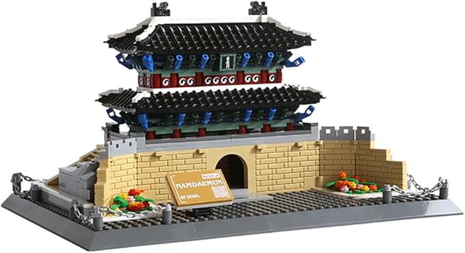 900Pcs The Namdaemun Gate Seoul South Korea Building Set World Landmark Architecture Model Collectible Toy for Kids and Adults