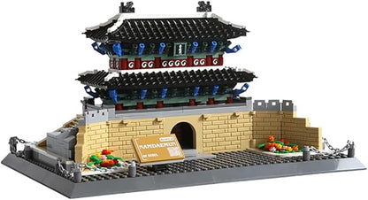 900Pcs The Namdaemun Gate Seoul South Korea Building Set World Landmark Architecture Model Collectible Toy for Kids and Adults