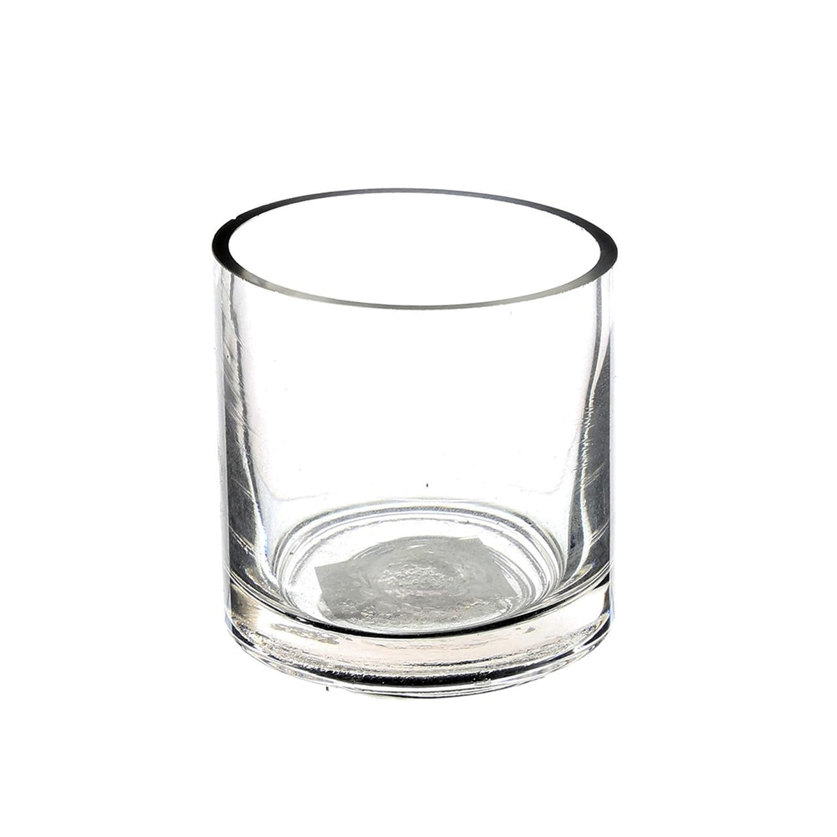 WGV Quality Thick Tea Light Votive Candle Holder 3x3, Clear Tiny Cylinder Glass Vase, Small Planter Terrarium, 1 Pc