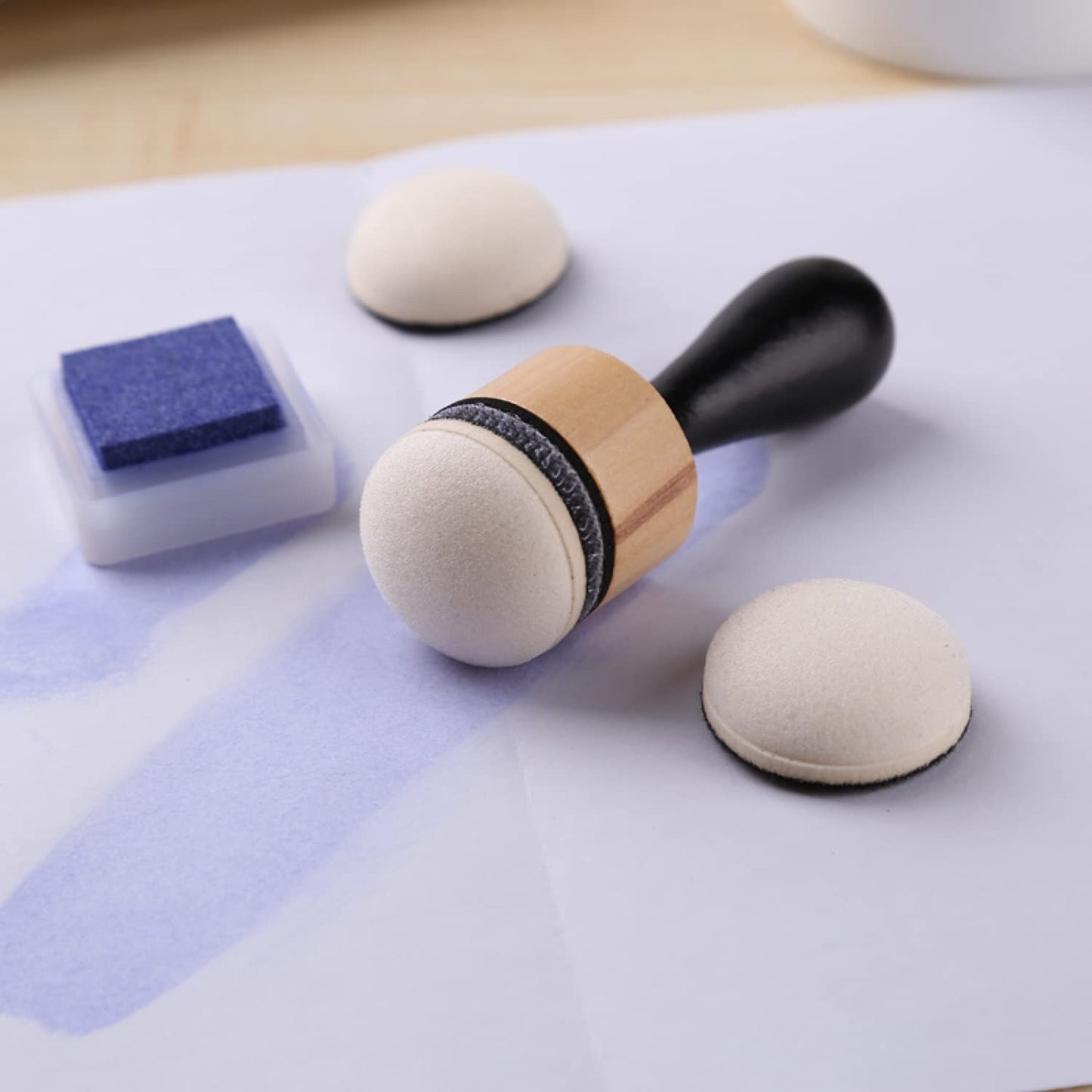 BAOFALI Mini Ink Blending Tool,with Foams Replacement Refill Foam Tool for Foams Scrapbooking Painting Drawing Art Supplies Handle Ink Tools Embossing Stencils