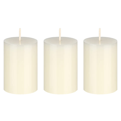 Mega Candles 3 pcs Unscented Solid Ivory Pillar Candles, Hand Poured Premium Wax Candle 2 Inch x 3 Inch, Home Décor, Spas, Weddings, Occasions, Party, Centerpieces, Holidays, Vigils, Prayers