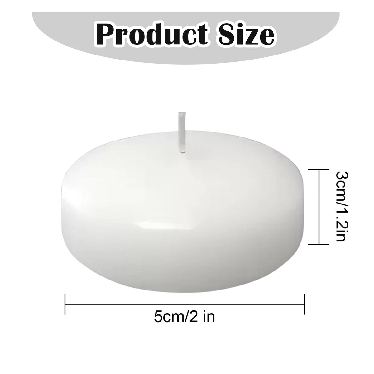 White Floating Candles 2 inch, 6 Pack Floating Candles 5-6 Hours Long Burning, Unscented Floating Candles for Centerpieces for Wedding, Proposal Decorations, Romantic Night Set (6 pack, white, 2 inch)
