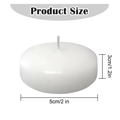 White Floating Candles 2 inch, 6 Pack Floating Candles 5-6 Hours Long Burning, Unscented Floating Candles for Centerpieces for Wedding, Proposal Decorations, Romantic Night Set (6 pack, white, 2 inch)
