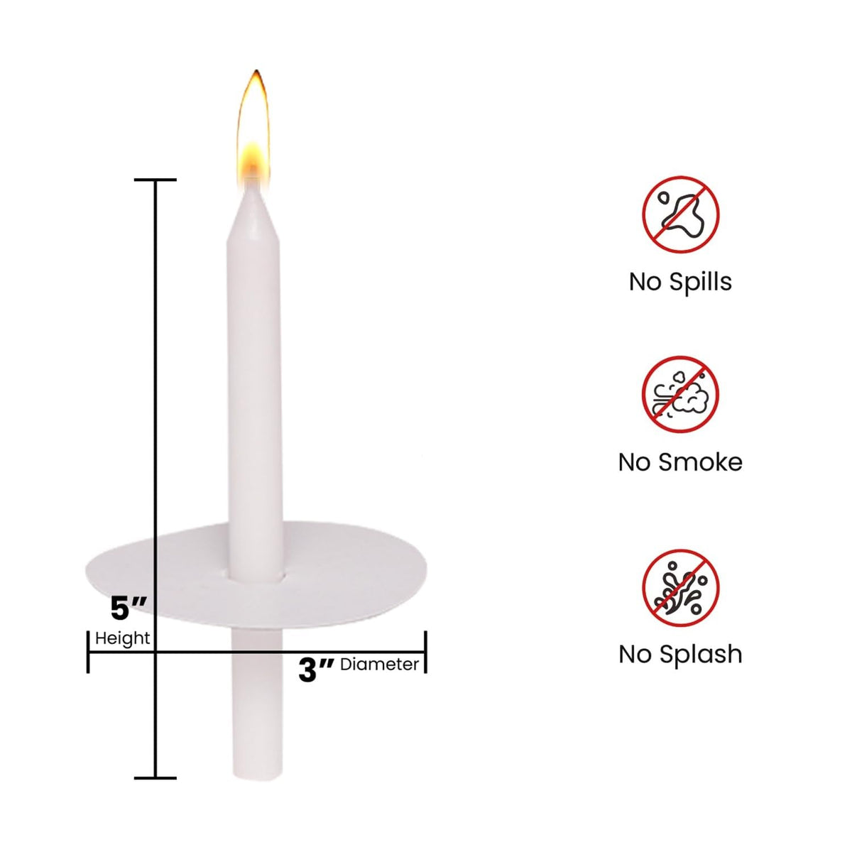 Spell Candles Set of 20, Church Candles with Drip Protectors for Vigils, Prayers, Blessing, Religious, Devotional Candlelight Service