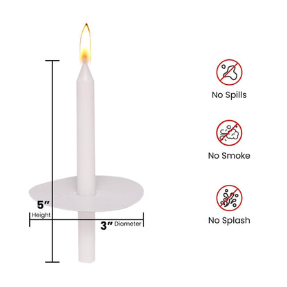 Spell Candles Set of 20, Church Candles with Drip Protectors for Vigils, Prayers, Blessing, Religious, Devotional Candlelight Service