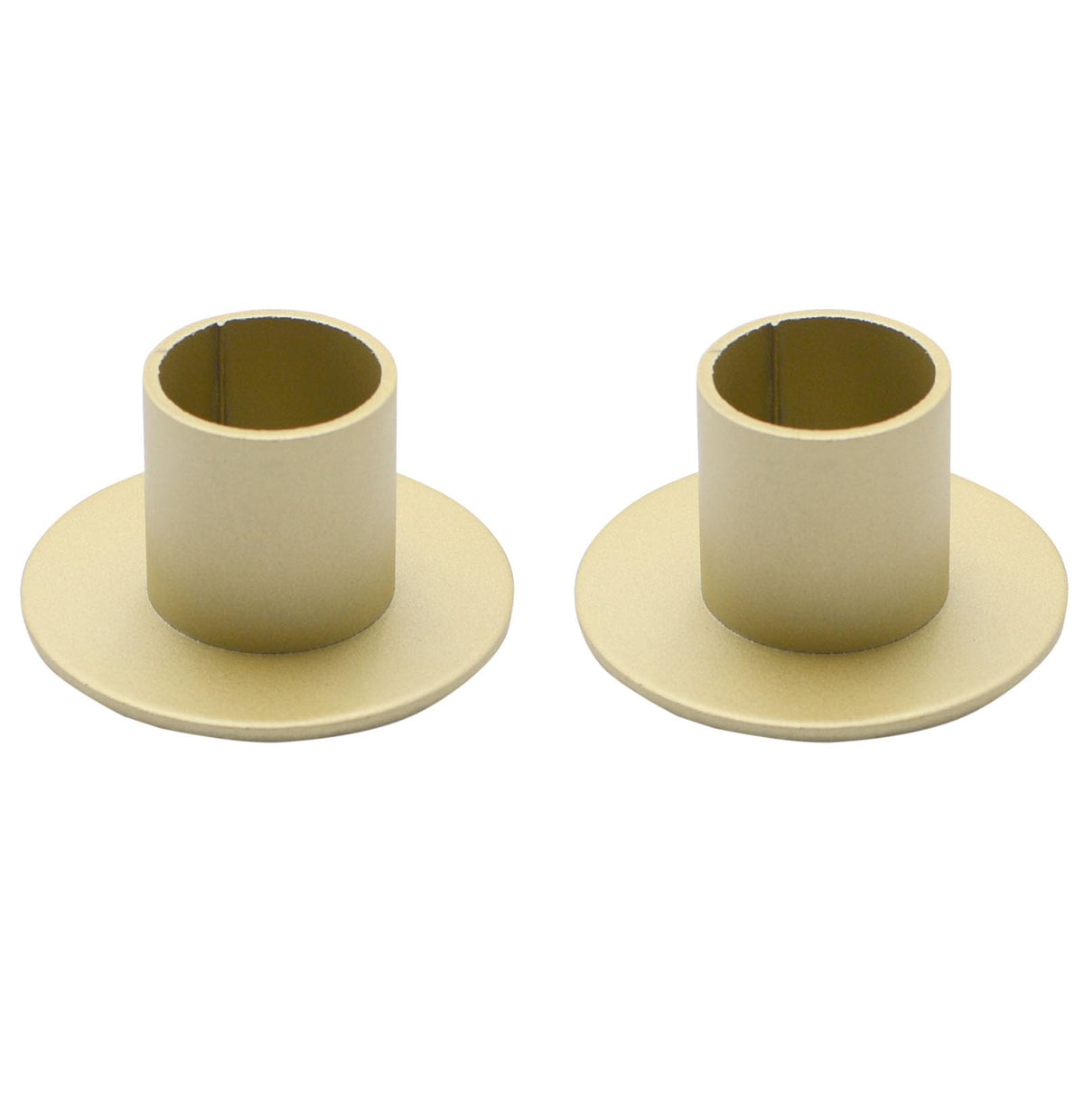 2 Pcs Gold Iron Candle Holder for Taper Candles, Wedding, Dinning, Party Decoration (Gold)
