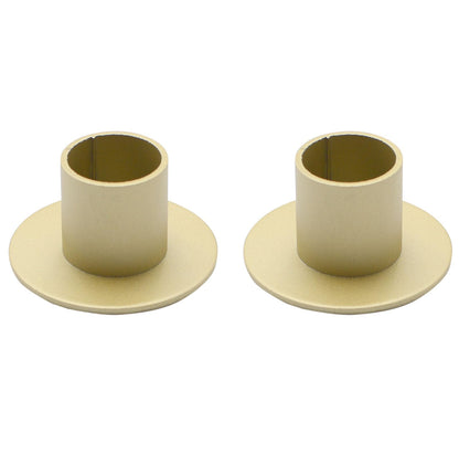 2 Pcs Gold Iron Candle Holder for Taper Candles, Wedding, Dinning, Party Decoration (Gold)