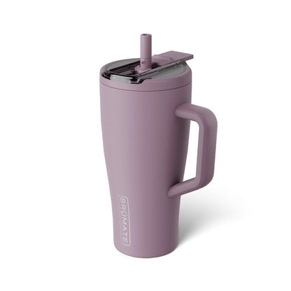 BrüMate Era Flip 30oz Tumbler with 100% Leakproof Covered Straw Lid | Hygienic Covered Straw | Insulated Stainless Steel Water Bottle with Handle | Cup Holder Friendly | BPA-Free (Lilac Dusk)