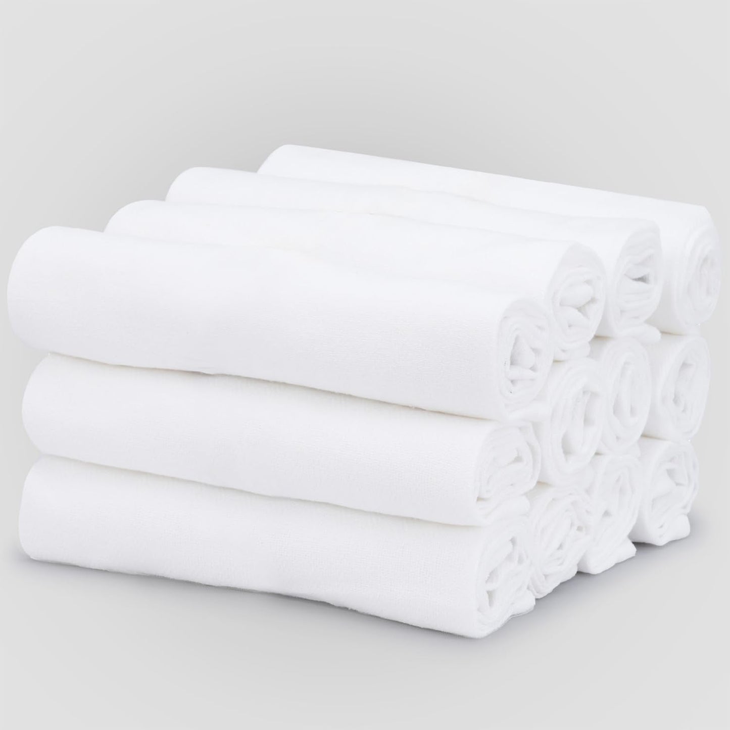 TEXAS LINEN CO. Flour Sack Towels [28" x 28", 12 Pack] Highly Absorbent 100% Cotton White Kitchen Tea Towels for Cleaning & Drying, Bread Proofing, Crafting, Embroidery, Quick Dry Dish Towel Set