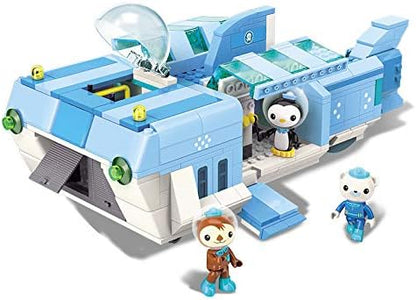 for Age 6+ Building Block Ocean Adventure Octonauts GUP-W White Shark Base Barnacles Shellington Peso 403pcs Building Brick Set-No Package Box (3705)