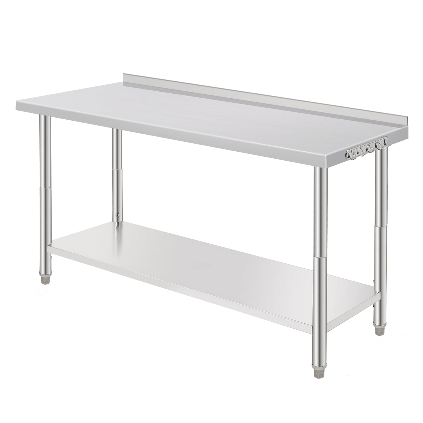 60x24x35 Inch Stainless Steel Work Table with Undershelf, Heavy Duty Commercial Prep Table for Restaurant Kitchen and Catering Use