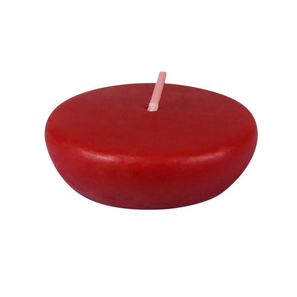 Zest Candle 24-Piece Floating Candles, 2.25-Inch, Red