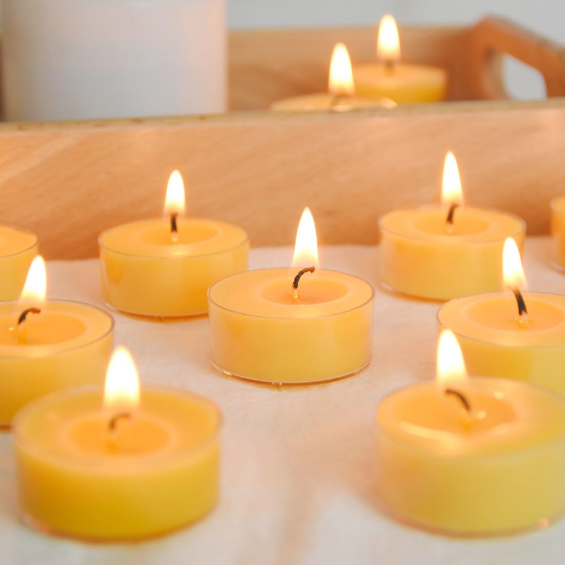50 Candles +4 Glass Candle Holders