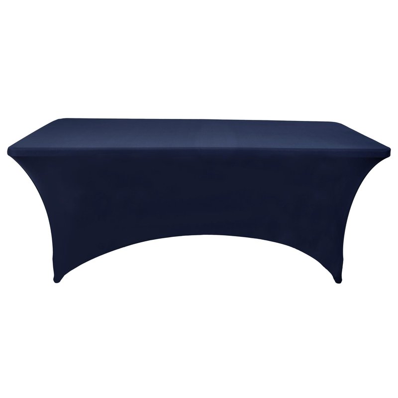 ZarzaaSik 2-Pack 8ft Spandex Table Covers for Rectangle Folding Tables - Washable Elastic Tablecloth - Ultimate Fitted Table Protector for Birthday Parties, Trade Shows, Banquet