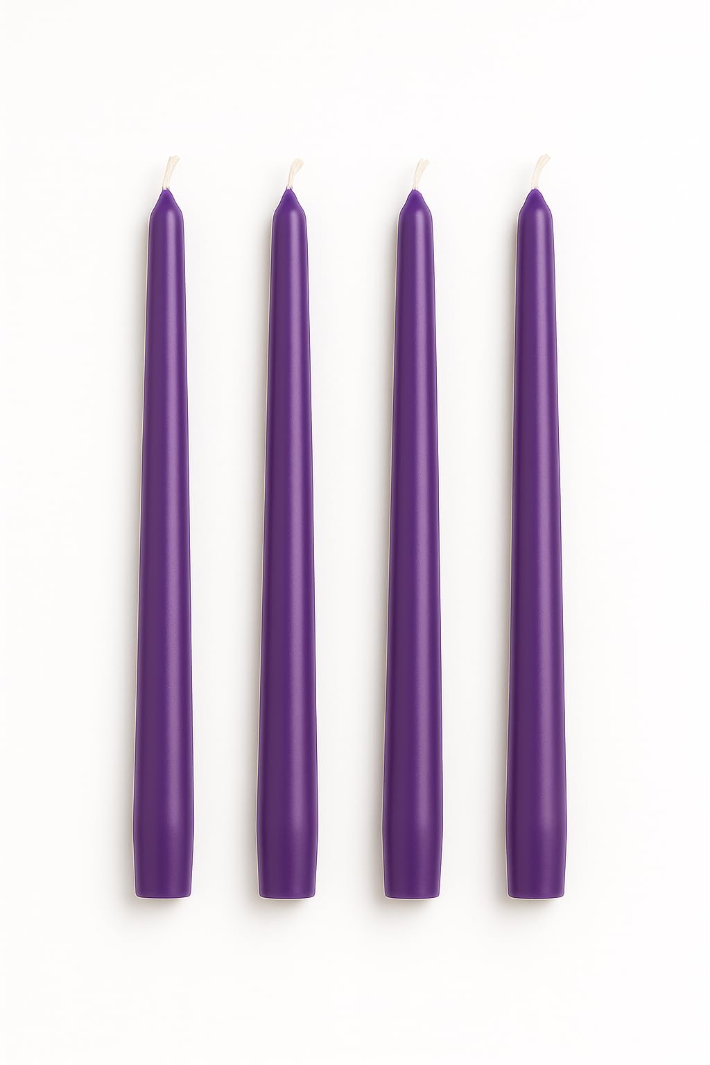 Dinil Purple Taper Candles - 10 Inch Unscented Dripless Smokeless Candlesticks Set of 4 | Perfect for Fall, Halloween, Thanksgiving, Dinner, Wedding and Party Decoration