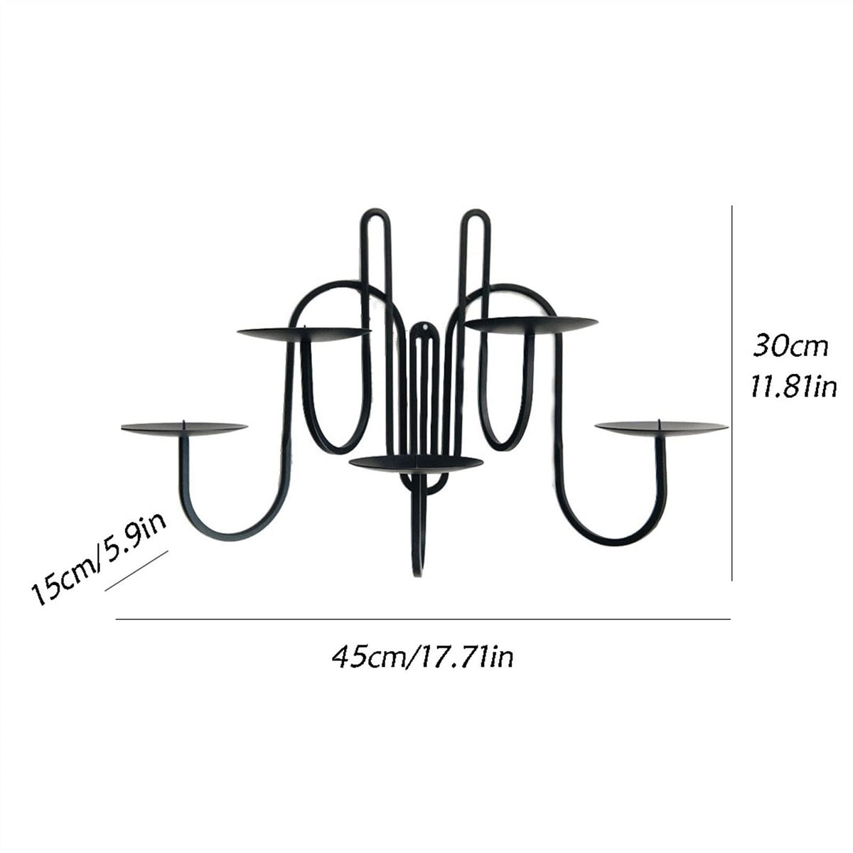 Decorative Candlestick European Light Luxury Iron Wall Mounted Candlestick Simple Living Room Porch Corridor Candle Holder Candlestick