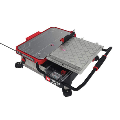 PORTER-CABLE Tile Saw, Wet Saw with 7-inch Cutting Capacity and On-Board Cutting Guide (PCE980)