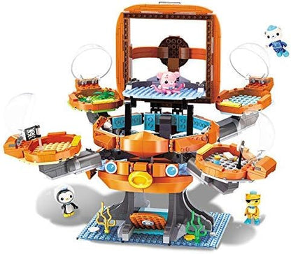 for Age 8+ Building Block Octonauts Ocean Adventure Octopod Castle Playset &amp Barnacles Kwazii Peso Inkling 698pcs Building Brick Set-No Package Box (3708)