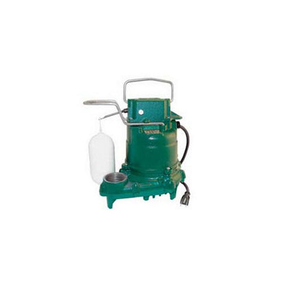 Zoeller M57 Mighty-Mate Submersible Sump Pump - 3/10 HP Cast Iron - 9′ Cord — Vertical Float - 1.5″ Discharge - Factory-Tested - Basement Sump Pump - 115V