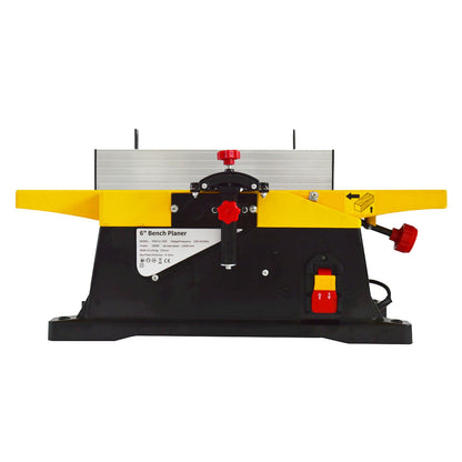 INTBUYING 6 Inch Woodworking Planer Small and Portable Bench Planer 1800W with 155 * 580mm Working Table Low Noise and Low Dust Planing Bench Planer for DIY and Small factories